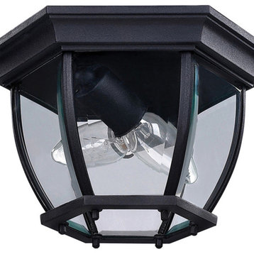 Canarm Foyer 2-LT Outdoor Wall Light IOL60BK, Black