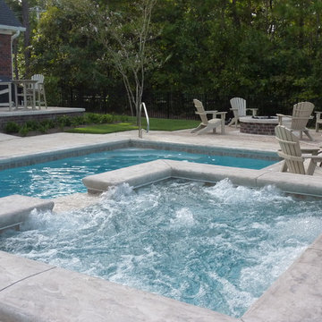 Backyard Poolside, Hardscape & Landscape