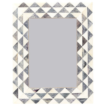 Varuna 5"x7" Gray and White Picture Frame Handmade