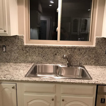 Dallas white with full height backsplash