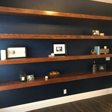 Floating Shelves in Home Office