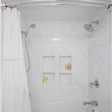 Classic Blue and White bathroom remodel