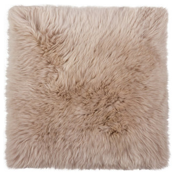 100% New Zealand Sheepskin Chair Seat Cover, 17"x17", Taupe
