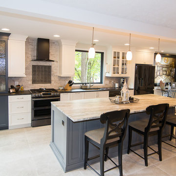 A New Open Plan Modern Kitchen and Living  Room