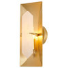 Copper Metal Wall Sconce With A White Alabaster Stone