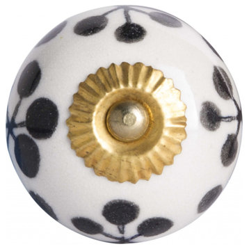 1.5" X 1.5" X 1.5" White Black And Yellow  Knobs 12 Pack