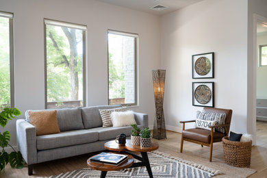 Inspiration for a transitional living room remodel in Austin