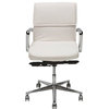 Lucia Office Chair, White Leather