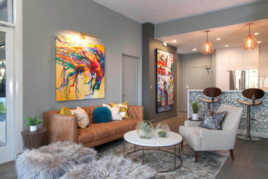 Inspiration for a modern living room remodel in San Diego