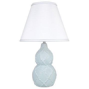 Aspen Creative 40190-11, 23-1/2" High Ceramic Table Lamp, White