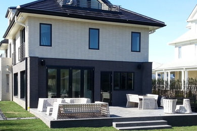 Inspiration for a contemporary exterior home remodel in New York
