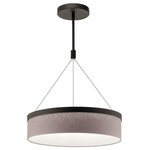 Kichler Lighting - Kichler Lighting 42297OZLED Mercel - 25" 23W 3 LED Pendant - Add softness to modern dining tables and kitchen islands with the floating style of the Mercel 1 light pendant in Olde Bronze. A sheer linen shade in grey or white appears suspended in air by thin wires. The LED light delivers illumination while keeping t  425  40000 Hours  Canopy Included: Yes  Shade Included: Yes  Canopy Diameter: 6.00  Dimable: YesMercel 25" 23W 3 LED Pendant Olde Bronze Grey Linen Fabric Shade *UL Approved: YES *Energy Star Qualified: n/a  *ADA Certified: n/a  *Number of Lights: Lamp: 3-*Wattage:23w LED bulb(s) *Bulb Included:Yes *Bulb Type:LED *Finish Type:Olde Bronze