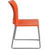 Hercules Series 880 lb. Capacity Orange Full Back Contoured Stack Chair