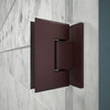 DreamLine Unidoor Plus 59-59.5"W Frameless Hinged Shower Door, Oil Rubbed Bronze
