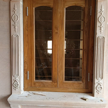 Custom Teak Wood Entrance Doors & Premium Woodwork – Residence at Palghar, Mahar