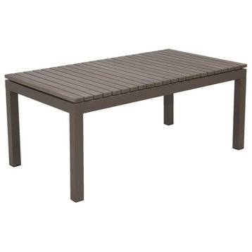 Riviera Outdoor Faux Wood Coffee Table, Gray