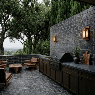 The Villa Collection: Tumbled Marble Hardscaping & Multi-Tone Mosaics