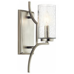 Kichler Lighting - Kichler Lighting 44070NI Vara - One Light Wall Bracket - Vara One Light Wall  Brushed Nickel Clear *UL Approved: YES Energy Star Qualified: n/a ADA Certified: n/a  *Number of Lights: Lamp: 1-*Wattage:60w B bulb(s) *Bulb Included:No *Bulb Type:B *Finish Type:Brushed Nickel