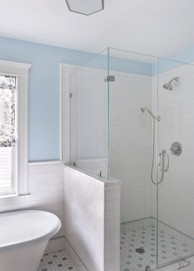 Subway Tile  Wainscoting  Puts Bathrooms  on the Right Track