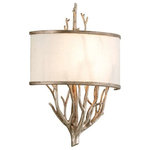 Troy Lighting - Whitman, Wall Sconce, 12.5", Vienna Bronze Finish, Hardback Cream Linen Shade - 12.5" Lamping Info: 2 x 60W Candelabra Incandescent (Not Included)