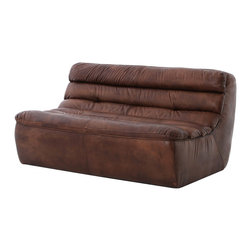 Four Hands - Sofa, Brown, Wood and Metal, Arnell - Loveseats