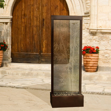 Bluworld 6' Gardenfall Indoor Outdoor Water Fountain - Dark Coppe & Etched Glass
