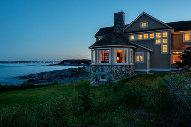 Example of a classic exterior home design in Portland Maine