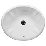 Icera - Antigua II Drop-In Lavatory, White - The Antigua II lavatory will give a designer look to your bathroom like no other countertop lavatory. The classic basin detail gives an elegant look that will fit any bathroom environment.