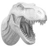 Faux Resin T-Rex Head Wall Mount, Silver