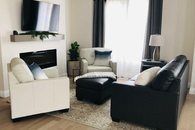 Living room - transitional living room idea in Other