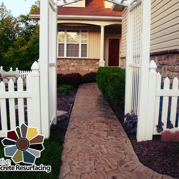 Stamped Concrete Driveway - Overlay