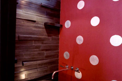 Inspiration for a modern powder room in Austin.