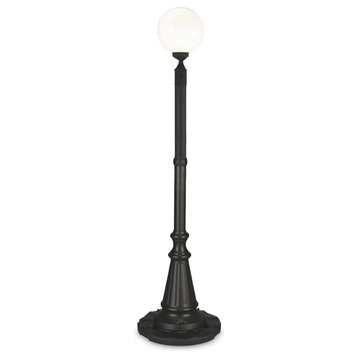 Milano Globe Lantern, Black/White Glass