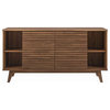 Modway Render 63"Modern Wood Sideboard Buffet Table in Walnut