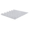 Truu Design Plastic Peel/Stick Backsplash Wall Tile Set in Silver (Set of 6)