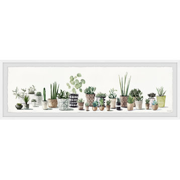 "Perfect Plants" Framed Painting Print, 30"x10"