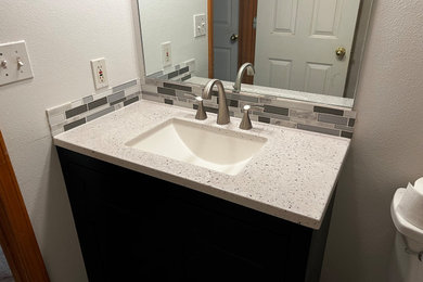 Inspiration for a contemporary powder room remodel in Seattle