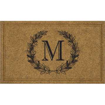 Mohawk Home Laurel Monogram M Natural 2' X 3' Door Mat