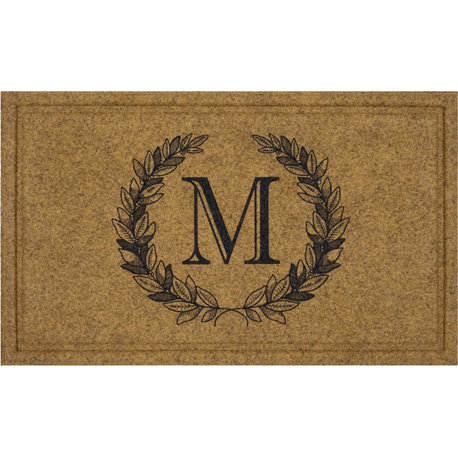 Mohawk Home Laurel Monogram M Natural 2' X 3' Door Mat