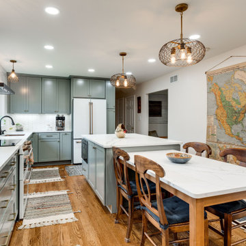 Fairfax Station, VA Transitional Grey Kitchen Remodel