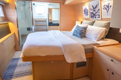 Beach style bedroom photo in Other