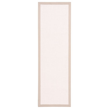 Nourison Sisal Soft Ssf02 Solid Color Rug, Blanc, 2'6"x8'0" Runner