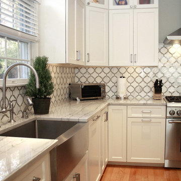 White Macaubas Quartzite Kitchen
