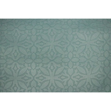 Sublime Embossed Velvet Morroccan Tile Upholstery Fabric, Surf