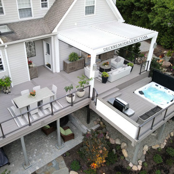 Demarest, NJ Deck remodel with Equinox Louvered Roof!