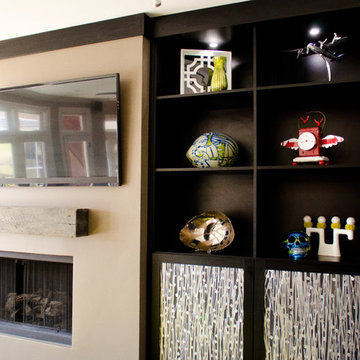 Built-Ins with Reclaimed Wood