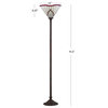Smith Tiffany-Style 70.5" Torchiere Floor Lamp, Bronze
