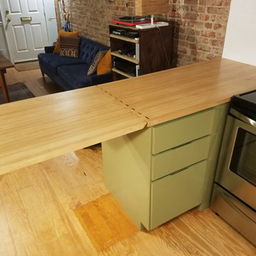 Fold Out Maple Cabinet Table