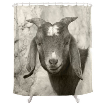 Smiling Goat Shower Curtain