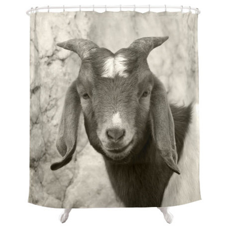 Smiling Goat Shower Curtain